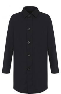 Шерстяное пальто на молнии прямого силуэта Kiton