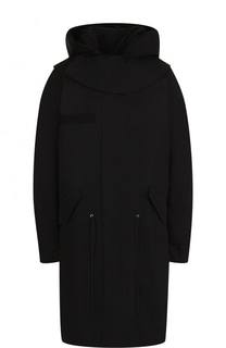 Хлопковая парка с меховой отделкой капюшона Helmut Lang