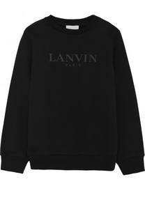 Хлопковый свитшот с логотипом бренда Lanvin