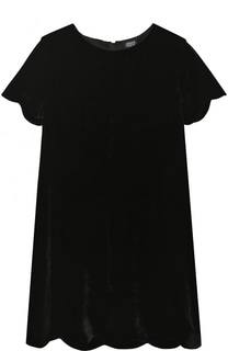 Платье прямого кроя с фигурной отделкой Armani Junior