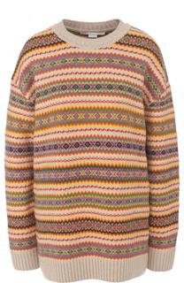 Шерстяной пуловер свободного кроя с круглым вырезом Stella McCartney