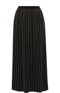 Шерстяная юбка-миди с металлизированной нитью Gucci