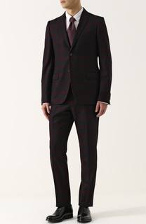Шерстяной костюм в клетку с пиджаком на двух пуговицах Gucci