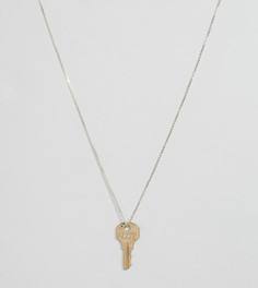 Ожерелье с ключом и надписью Brave The Giving Keys - Серебряный