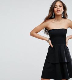 Летнее платье бандо с баской ASOS TALL - Зеленый