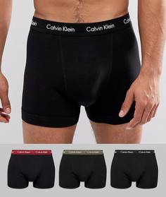 Набор из 3 боксеров-брифов из эластичного хлопка Calvin Klein - Черный