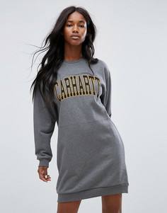 Свободное платье-свитшот с логотипом Carhartt WIP - Серый