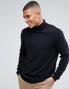 Джемпер с отворачивающимся воротником Only & Sons - Черный