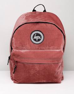Красный велюровый рюкзак Hype - Красный