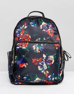 Рюкзак с цветочным принтом Yoki - Темно-синий