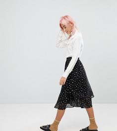 Ярусная юбка миди Monki Star And Moon - Черный