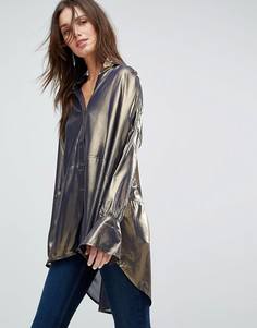 Блузка Free People Night Glow - Золотой