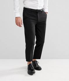 Укороченные зауженные брюки строгого кроя ASOS - Черный