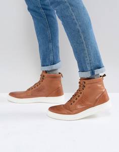 Светло-коричневые кожаные ботинки с белой подошвой ASOS - Рыжий