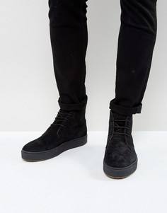 Замшевые ботинки на шнуровке Zign - Черный