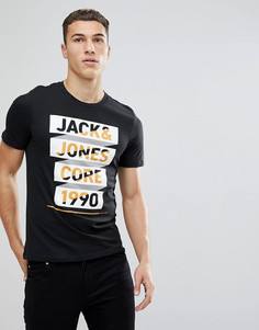 Футболка с логотипом Jack & Jones - Черный