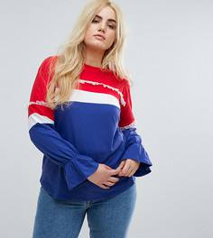 Футболка с контрастными вставками ASOS CURVE - Мульти