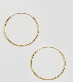Позолоченные серьги-кольца диаметром 35 мм Kingsley Ryan - Золотой