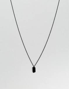 Черное ожерелье с армейским жетоном Mister - Черный