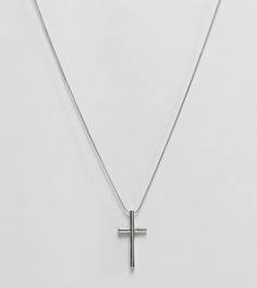 Серебристое ожерелье-цепочка с подвеской-крестом Reclaimed Vintage Inspired эксклюзивно для ASOS - Серебряный