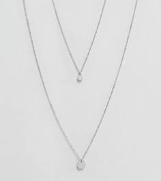Серебристое ожерелье с двумя цепочками и подвесками Reclaimed Vintage Inspired эксклюзивно для ASOS - Серебряный