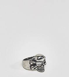 Серебристое кольцо с черепом Reclaimed Vintage эксклюзивно для ASOS - Серебряный