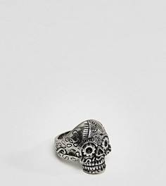 Кольцо с черепом Reclaimed Vintage Inspired эксклюзивно для ASOS - Серебряный