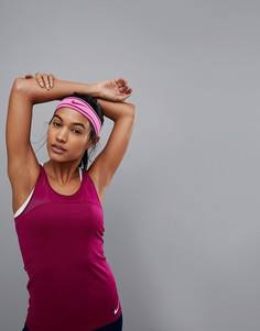 Розовая повязка на голову Nike Dri-Fit - Розовый