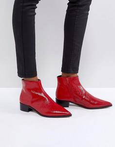 Остроносые ботильоны River Island - Красный