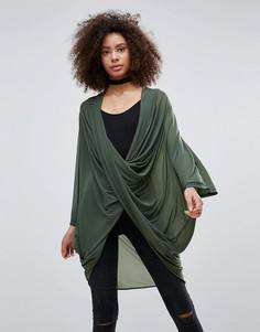 Блузка с перекрестным дизайном QED London - Зеленый
