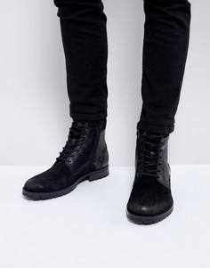 Кожаные ботинки Jack & Jones - Черный