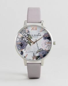 Серые часы с кожаным ремешком Olivia Burton OB16MF05 - Серый