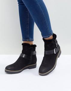 Кожаные ботинки с подкладкой из искусственного меха Dune London Persia - Черный