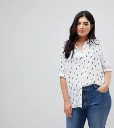 Блузка с принтом сердец ASOS CURVE - Мульти