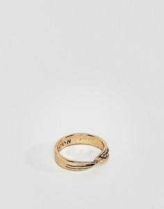Золотистое витое кольцо Icon Brand - Золотой