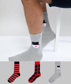 Набор новогодних носков (3 пары) Jack & Jones - Мульти