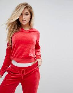 Велюровый топ с V-образным вырезом Juicy Couture - Красный