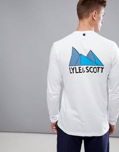 Белый лонгслив с принтом Lyle & Scott Fitness McGowan - Белый