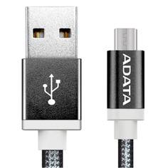 Кабель для сотового телефона ADATA microUSB-USB 1m Black (AMUCAL-100CMK-CBK)