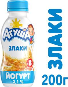 Йогурт питьевой Агуша Злаки 2,7% с 8 мес. 200 мл