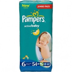 Подгузники Pampers Active Baby Extra Large 15+кг 54шт 4015400244875