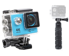 Экшн-камера Airon ProCam 4k Blue + пульт+поплавок