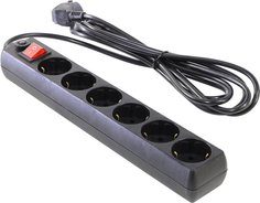 Сетевой фильтр 5bites 6 Sockets 3.0m Black SP6-B-30