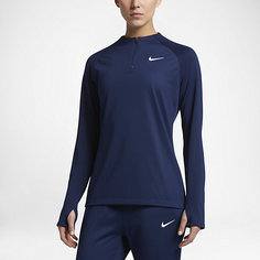 Женская футболка для футбольного тренинга с длинным рукавом и молнией 1/4 Nike