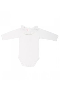 Хлопковое белое боди April Bonpoint