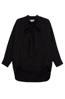 Хлопковая блузка с логотипом на спине Balenciaga
