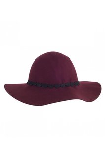 Шерстяная шляпа с аппликациейа Brim Bonpoint
