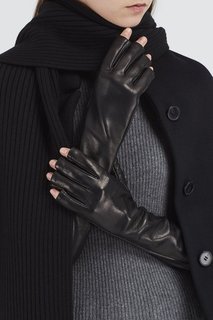 Высокие кожаные перчатки Gucci