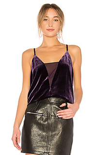 Lyssa tank top with asymmetrical hem in plum - BCBGMAXAZRIA