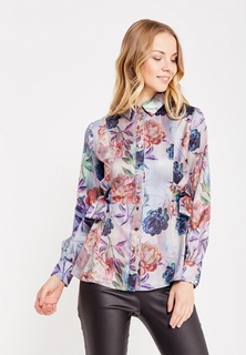 Блуза LOST INK SATIN PRINTED TIE DETAIL SHIRT ZX
